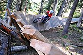 A mountain biker races down one of the many trails at Crested Butte Mountain Resort in Colorado.