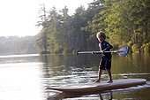 Six-year-old boy on a SUP