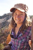Young woman hiking in Bryce Canyon National Park.
