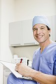 Surgeon with medical records