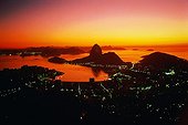 Brazil,Rio de Janeiro,view over Rio Guanabara Bay at sunset