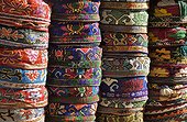 Woven Uzbeki hats, Bukhara, Uzbekistan