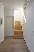 stairs and white walls in modern house