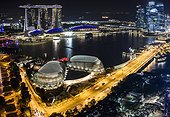 City night overlooking in Singapore