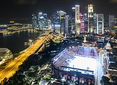 City night overlooking in Singapore