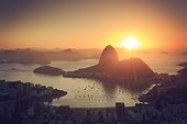 Brazil, Rio de Janeiro. Brazil, Rio de Janeiro, View of Sugarloaf and Rio de Janeiro City.