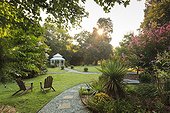 Gardens in summer, Arrowhead Inn, Durham, North Carolina, USA