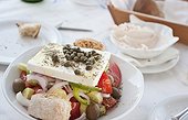 Classic greek salad with Feta Cheese, Paros, Greek Islands