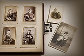 vintage family photo album and documents. genealogy & family history