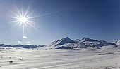 Winter landscape, mountains, Coast Range, Haines Pass, British Columbia, BC, Canada