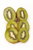 Sliced kiwi fruit