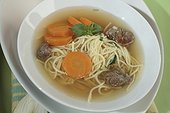 Noodle soup with meat