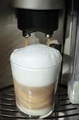 Cappuccino from a coffee machine