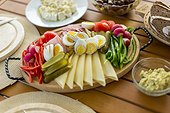 Brettl-Jause, traditional snack with cheese and cold cuts, Bavaria, Germany, Europe