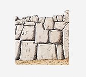 Illustration of a piece of walling