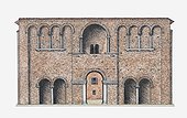 Illustration of Palace of the Exarchs, Ravenna, Italy, 8th century