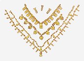 Illustration of Egyptian necklaces
