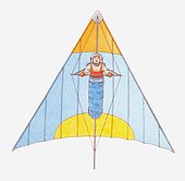 Illustration of a hang glider, view from below