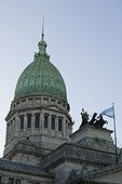 At the Palacio del Congreso, Buenos Aires, Argentina.. The tower and dome on the Palacio del Congreso, in Buenos Aires.