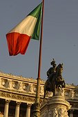 Rome, Italy.. A close view of the Italian flag.