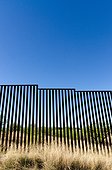 The border fence along the United States and Mexico border.. Nogales, Arizona, USA.
