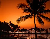 États-Unis, USA USA/Hawaii, Big island Anaeho Omalu Bay (Waiolua Bay), Sunset