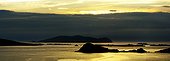 Ireland Ireland/Kerry, Dingle Peninsula Dunmore head, sunset on Blasket Islands from Slea Head