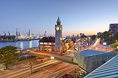 Germany, Hamburg, Hamburg, Elbe, Hanseatic city, Elbe river and Hamburg cranes in the background
