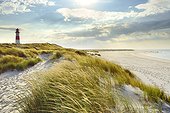 Germany, Schleswig-Holstein, Nordfriesland, North sea, North Frisian Island, Nordfriesischen Inseln, Sylt Island, Leuchtturm List Ost on Ellenbogen beach.