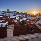 Portugal, Distrito de Lisboa, Lisbon, Tagus, Tejo, Tagus, Alfama, Alfama old town, Miradouro das Portas do Sol