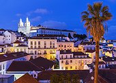 Portugal, Distrito de Lisboa, Lisbon, Tagus, Tejo, Tagus, Alfama, Alfama, view over the old town from Miradouro das Porta do Sol