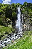 Italy, Trentino-Alto Adige, Bolzano district, Alps, Venosta Valley, Parcines, The Parcines waterfall