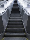 Empty escalator