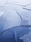 Close-up of cracked ice surface