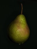 Pear on black background, studio shot