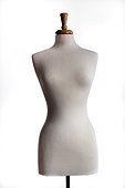 Dressmakers model on white background