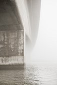 Bridge in fog, Gothenburg, Sweden