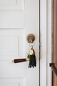 Hotel key in door, Sweden