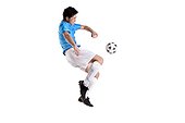 Soccer player jumping