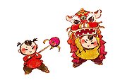 Traditional Chinese lion dance