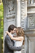 Young Couple Embracing in Park