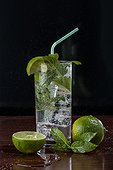 Mojito cocktail in cocktail glass