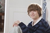 Portrait of a teenage boy smiling