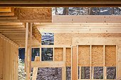 Structural joists of home under construction