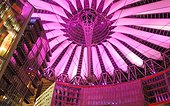 Germany, Berlin, Potsdamer Platz, Sony center at night