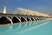 Spain, Valencia, City of Arts and science: the umbracle, arch. Santiago Calatrava / ADAGP