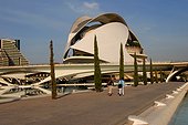 Spain, Valencia. The Reina Sofia Arts Palace, arch. Santiago Calatrava © ADAGP