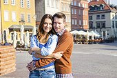 Portrait of happy mid adult couple in Warsaw