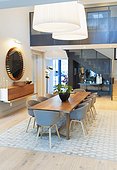 Modern home showcase interior dining room