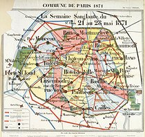 Roger-Viollet | 13829 | COMMUNE DE PARIS (PLAN PAR CHARLES PROLES, LA SEMAINE SANGLANTE DU 21 AU 28 MAI 1871 | © Musée Carnavalet / Roger-Viollet